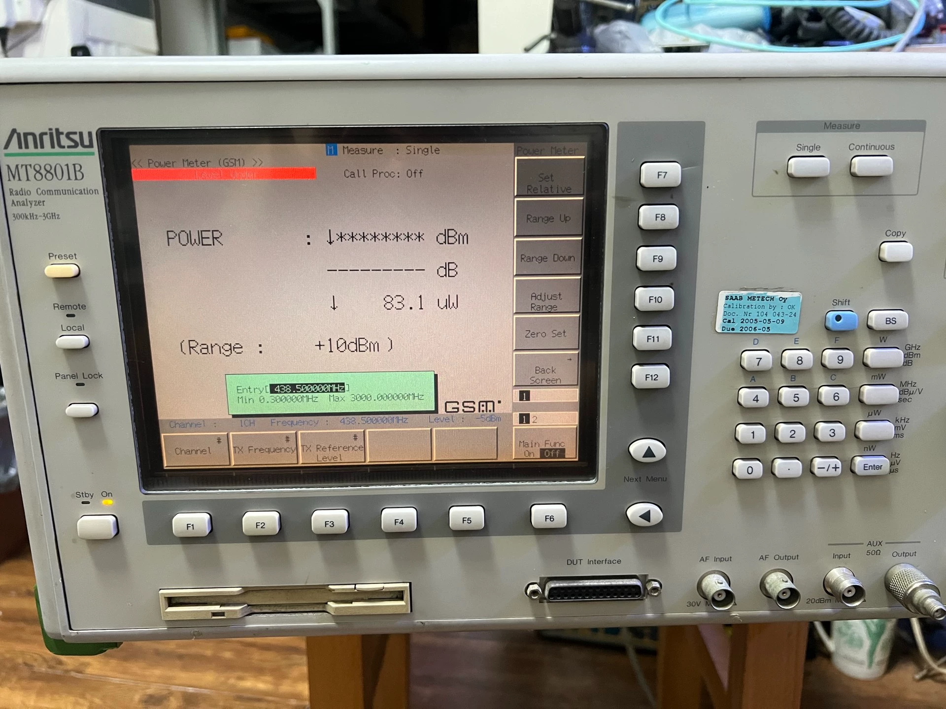  Anritsu MT8801B 300 kHz–3 GHz Radio Communication Analyzer Optional 10 MHz–3 GHz Spectrum Analyzer Manufactures