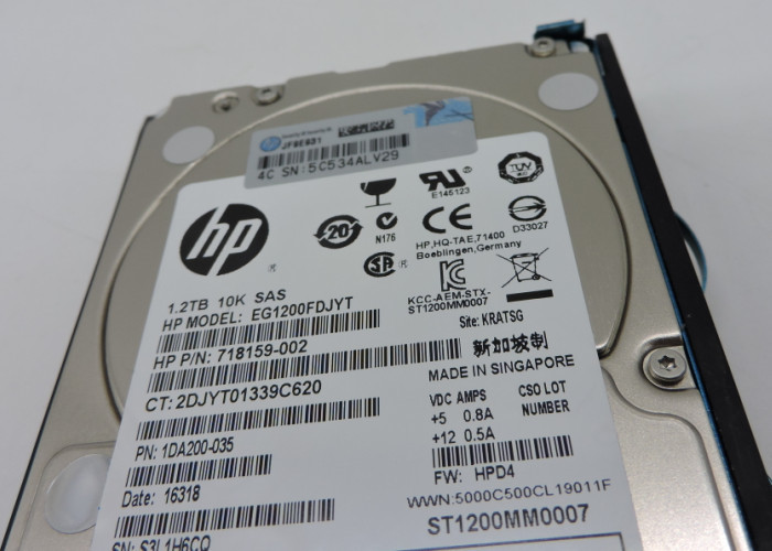 718162-B21 HP Hard Disk 718292-001 1.2T 6G 10K 2.5 SAS 1 Year Warranty