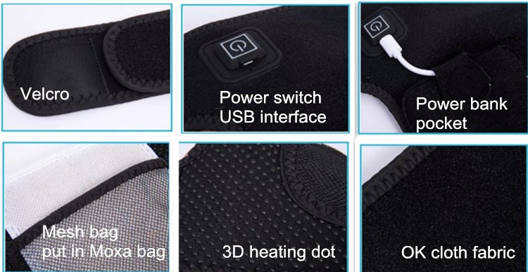 Unisex Neoprene Heating Waist Belt Elbow Pad 64x23cm Breathable