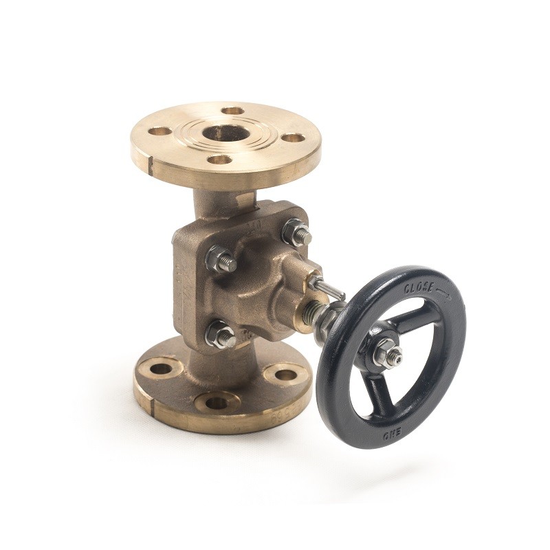 Bronze Flanged Soft Seal Manual Weir Marine Type Diaphragm Valve