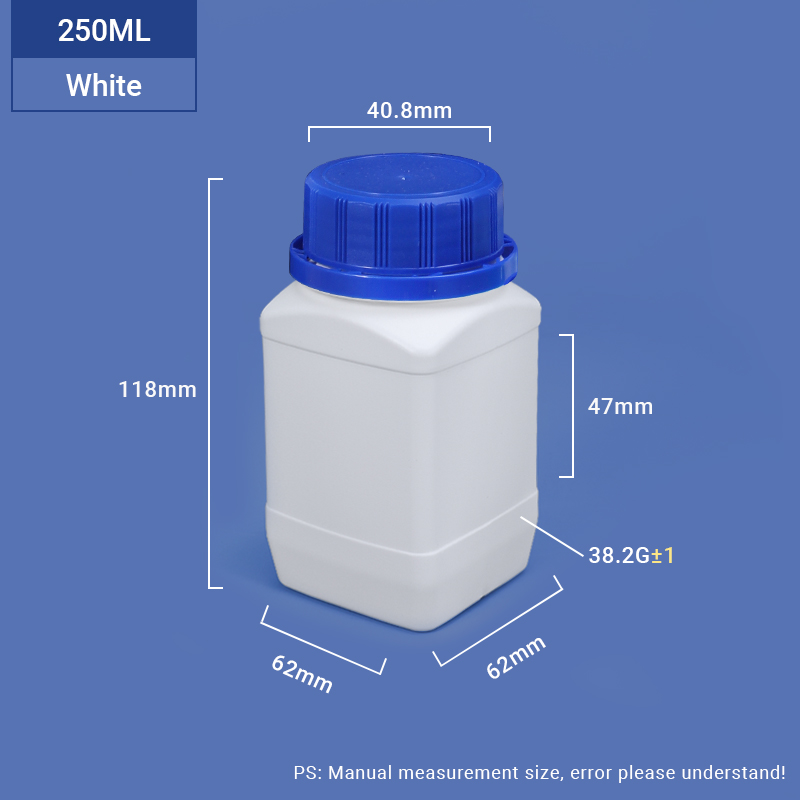 250ml 500ml 1L BPA Free Empty Liquid Container for Laboratory Reagent Dispensing