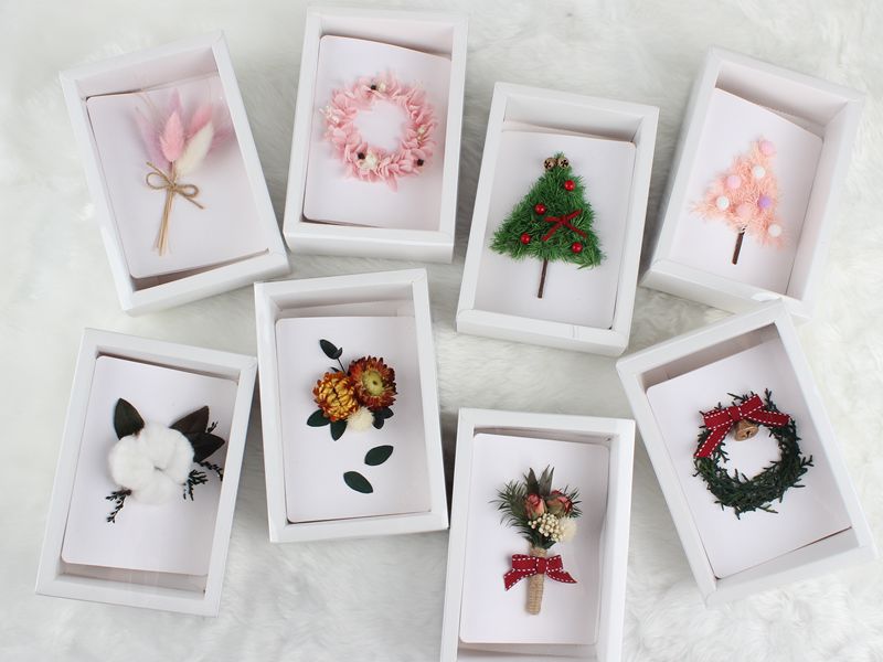 Custom Flower Cards Handmade , Mini Creative Flower Bouquet Card