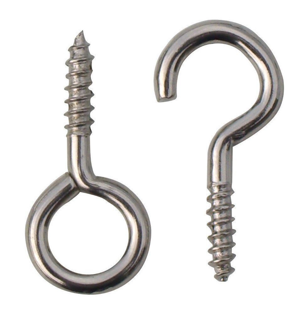 Round Head Screw Eye Metal Stainless Steel Screw Eye Hooks 25mm Pins Mini 6x13 Hooks 4mm 7mm