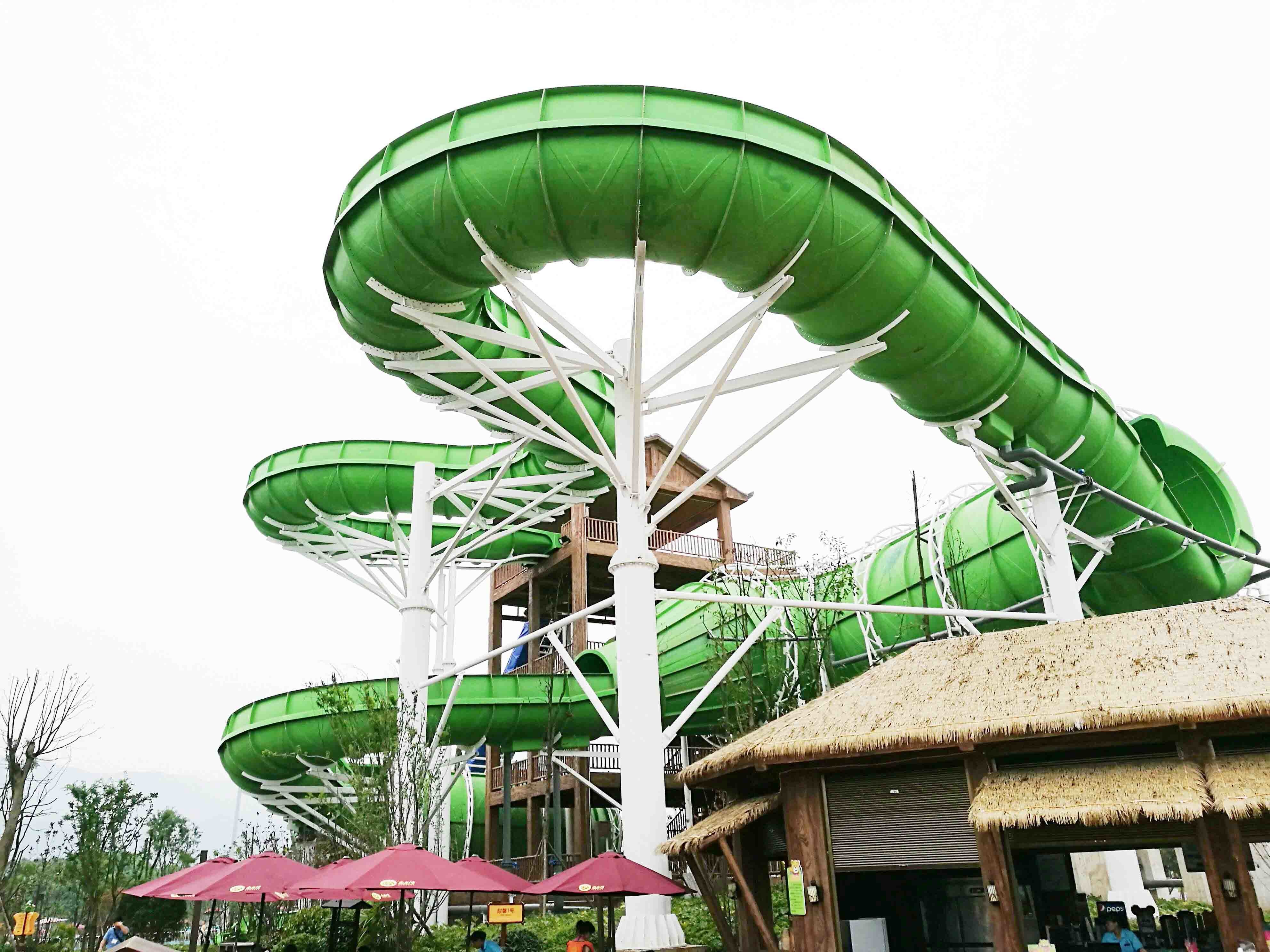 Customized Outside Water Theme Parks Galvanized Carbon Steel For Adult / New Style Water Slide