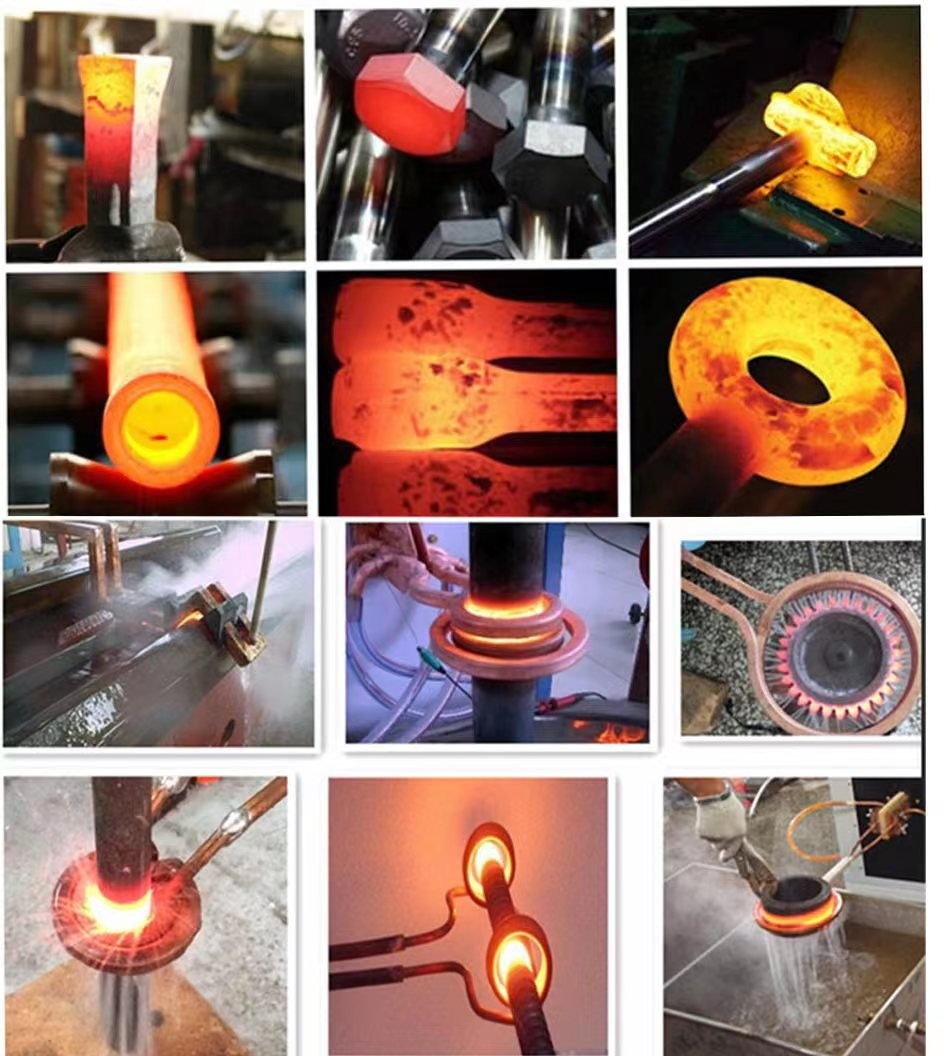 IGBT Bolt Head Hot Forging Machine Super Audio 25kw Induction Heating Equipment