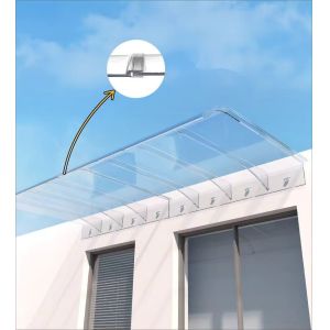 Reduce Noise DIY Invisible Polycarbonate Window Awning Invisible Canopy With