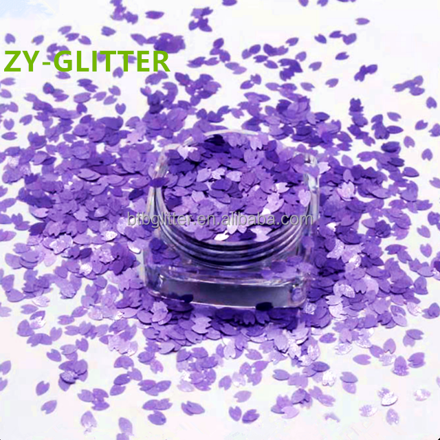 Die Cutting Printing Matte Shaped Glitter Poly Flower Petals Glitter Shape Perfect for Wedding Table Decorations