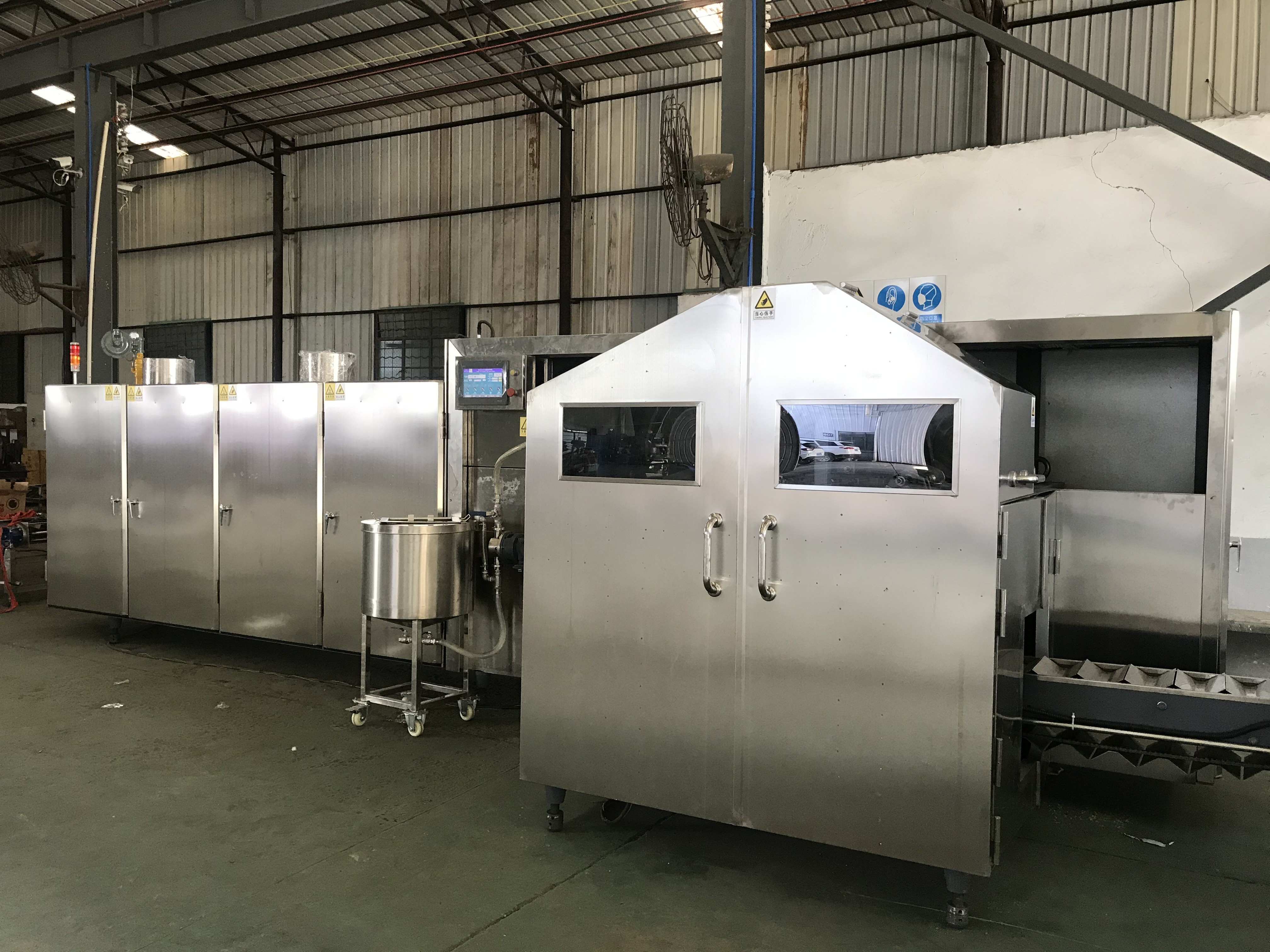 Commercial 3800pcs/H Ice Cream Cone Production Line Thermal Processing
