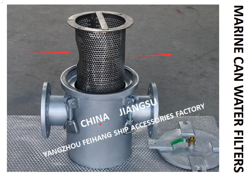 Straight Through Seawater Filter, Straight Through Type Suction Coarse Water Filter Material: Carbon Steel Galvanized