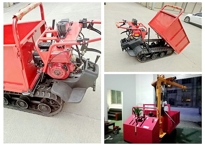Diesel Engine Farm Mining Hydraulic Track Crawler Mini Dumper Track Transporter 2MT Capacity