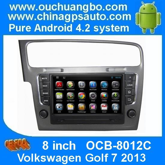 Ouchuangbo Android 4.2 DVD Radio GPS Navi for Volkswagen Golf 7 2013 3G Wifi