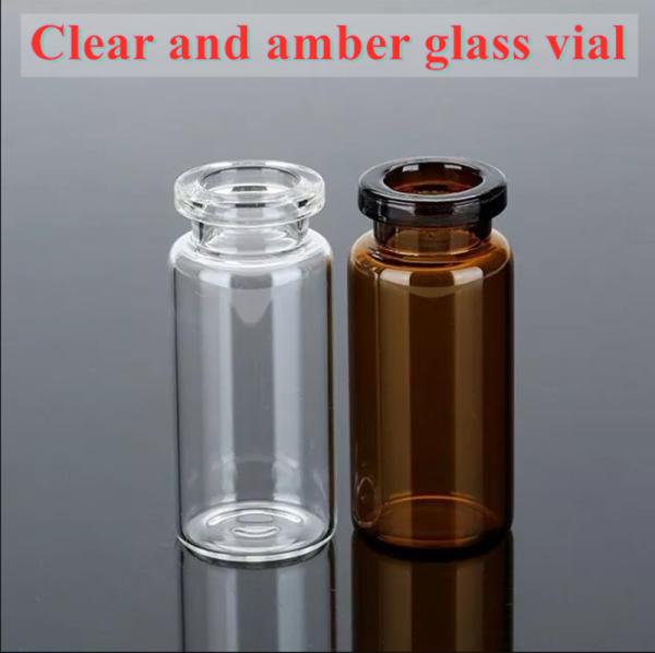 Pharmaceutical 5ml 10ml Empty Amber Clear Injection Tubular medical Glass bottle