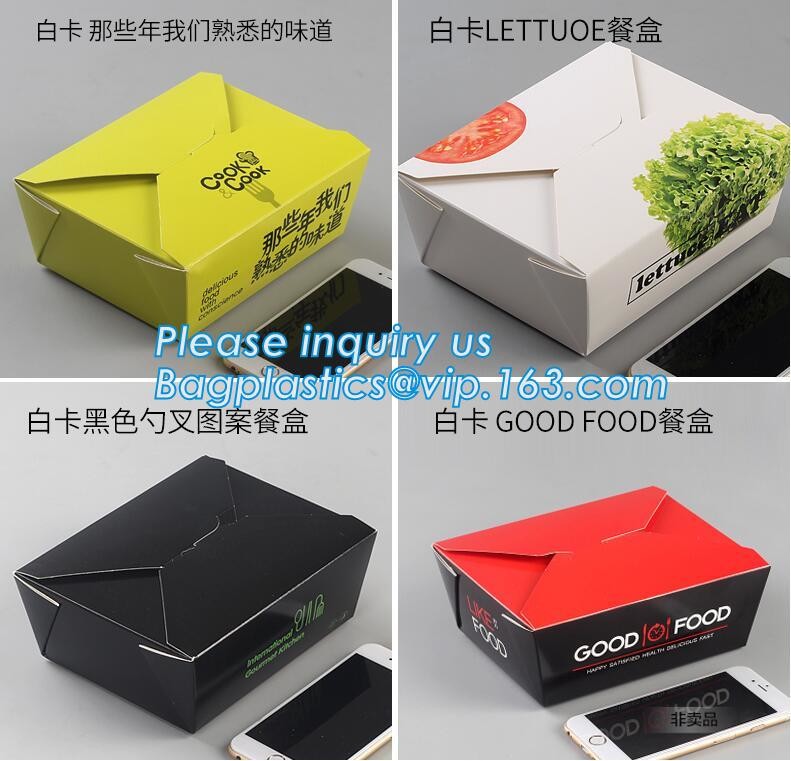 Cheap Cardboard foldable kraft paper lunch box with window,Lunch noodle fast food kraft paper box by customized logo pri
