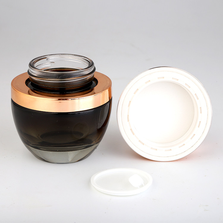 Eco Friendly Glass Cream Jars Frosted Surface Empty 30g Cosmetic Jar