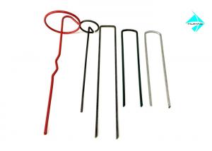 China Carbon Steel Ground Grass Staple Pins， Landscape Fabrics Turf Pins 4-14 Length on sale