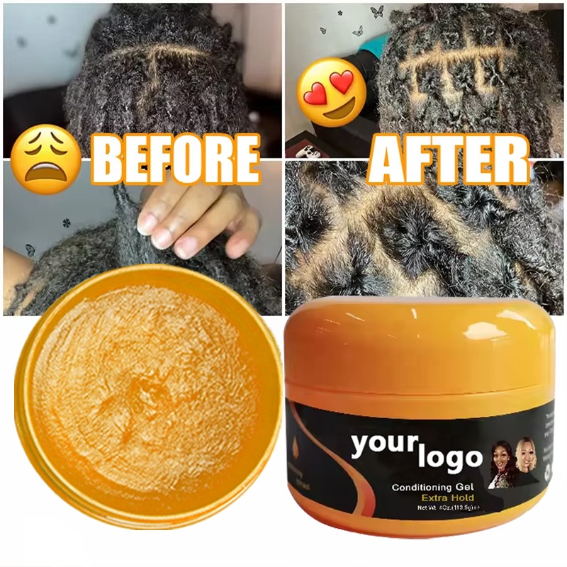 Multi colors customize 4oz hair shine jam Edge Control for All types of African Hair