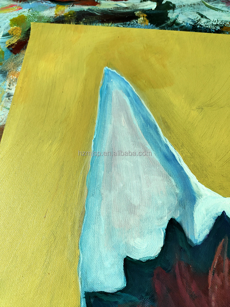 Hand Painted Modern Textured Canvas Colorful Oil Painting for Home Decor Medium Oil Print Method 6 Color