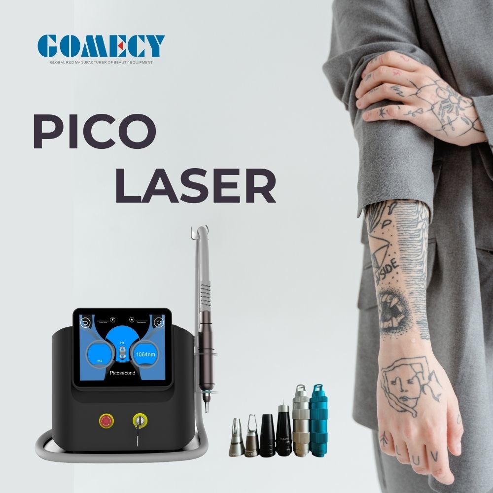 1064nm Spots Size Adjustable Heads Picosecond Laser Machine with Treatment Tips and Energy Max 2000mj