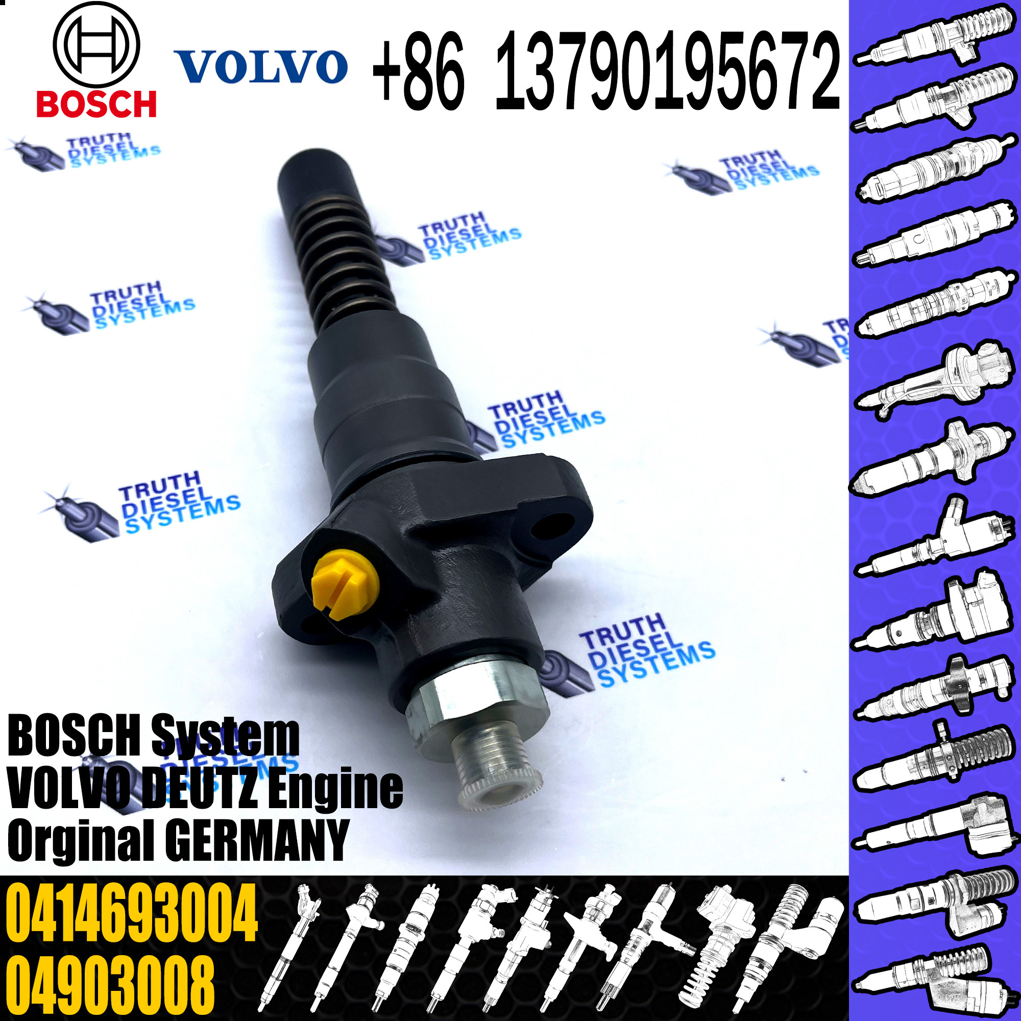 BOSCH injetor 0414693004 04903008 Diesel fuel Unit pump assembly 0414693004 04903008 for VOL engine