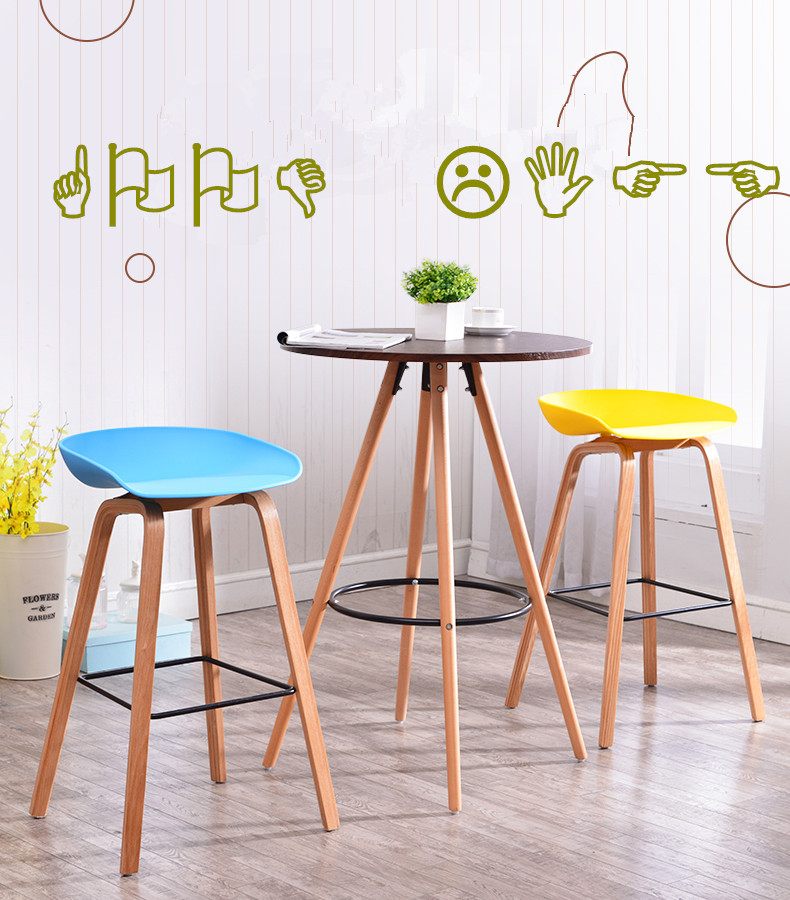 Practical Fashionable Polypropylene Plastic Bar Chairs Multi Colors Optional
