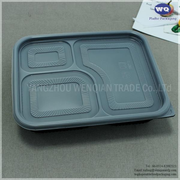 3-Compartment Takeaway Plastic Food Container-Microwavable Disposable Container