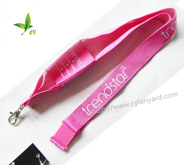 Imprinted logo polyester lanyards