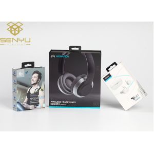 China Headphone Package Box Custom Made Clear Folding Carton Supply on sale