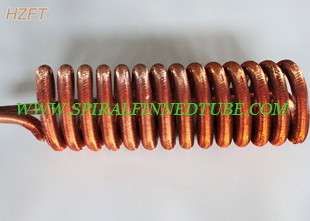 Cupronickel Water Tank Heating Coil in Solar Systems , Spiral Fin Coil