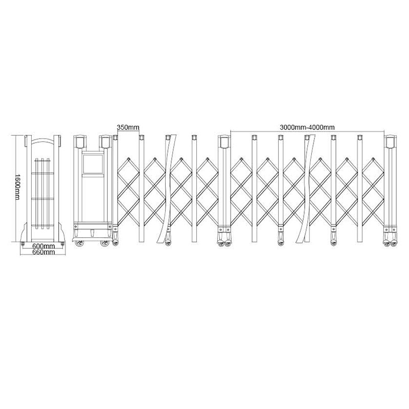 Electro Mechanical Fence Automatic Folding Gate For University