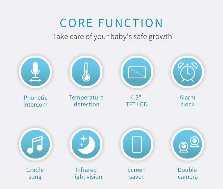 Built In Speaker Baby Monitoring Portable Monitor VGA 5v Wireless