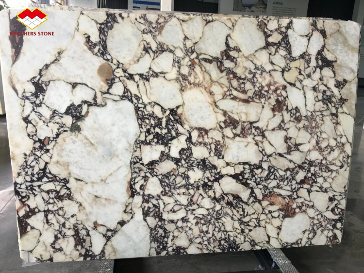 Hotel Decoration Afyon Violet Arabescato Venato Marble Slabs with Calacatta/Calcutta