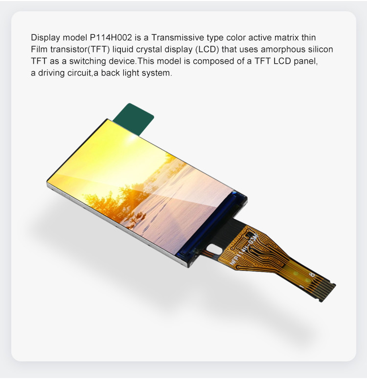 Polcd 550 Nit Tft 1.14 135X240 TFT LCD Display RGB Vertical Stripe