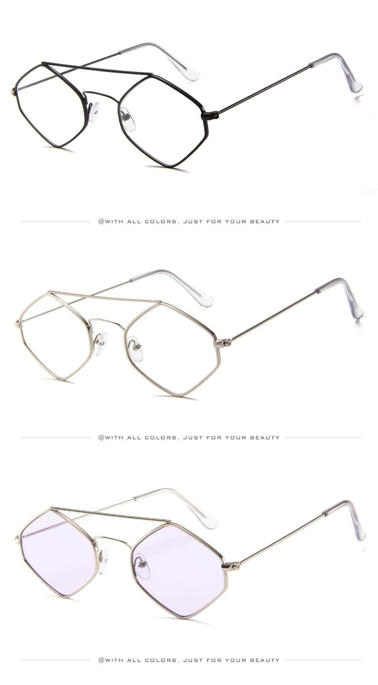 Diamond Women Men Retro Outdoor Metal Frame Sunglasses UV400
