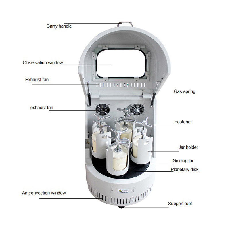 2L Small Ball Mill Paste Grinding Ball Mill Horizontal Lab Use