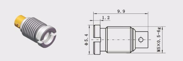 Coaxial Crimp Straight Bulkhead SUS SMP Male Connector