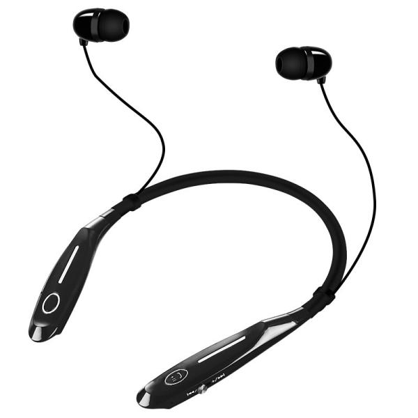 V5.0 Sports Stereo Foldable Retractable Bluetooth Headphones Neckband Retractabl