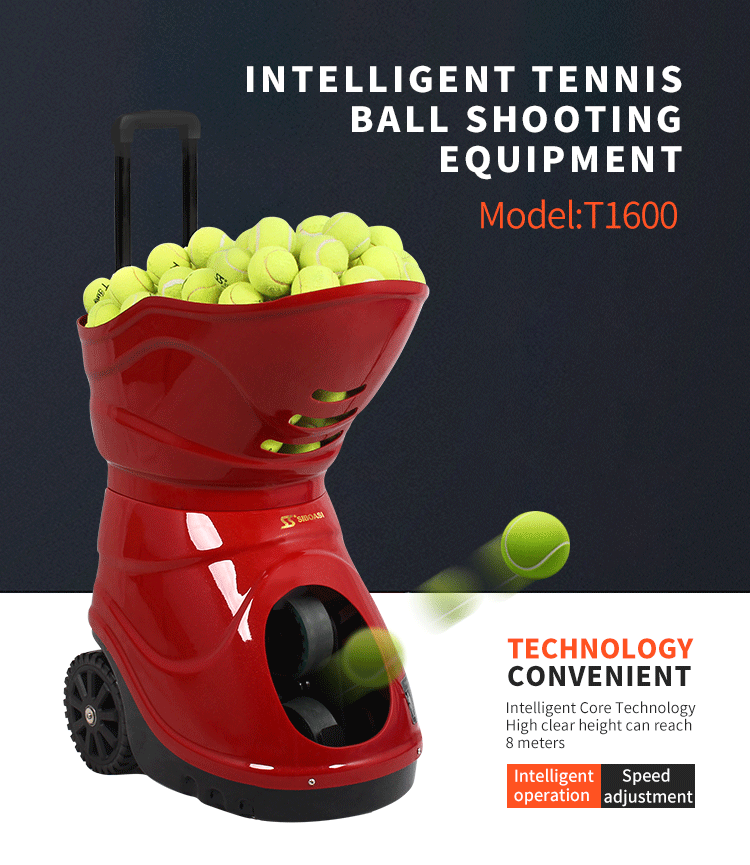 Horizontal Oscillation Automatic Tennis Ball Feeder Built In Lithium Battery