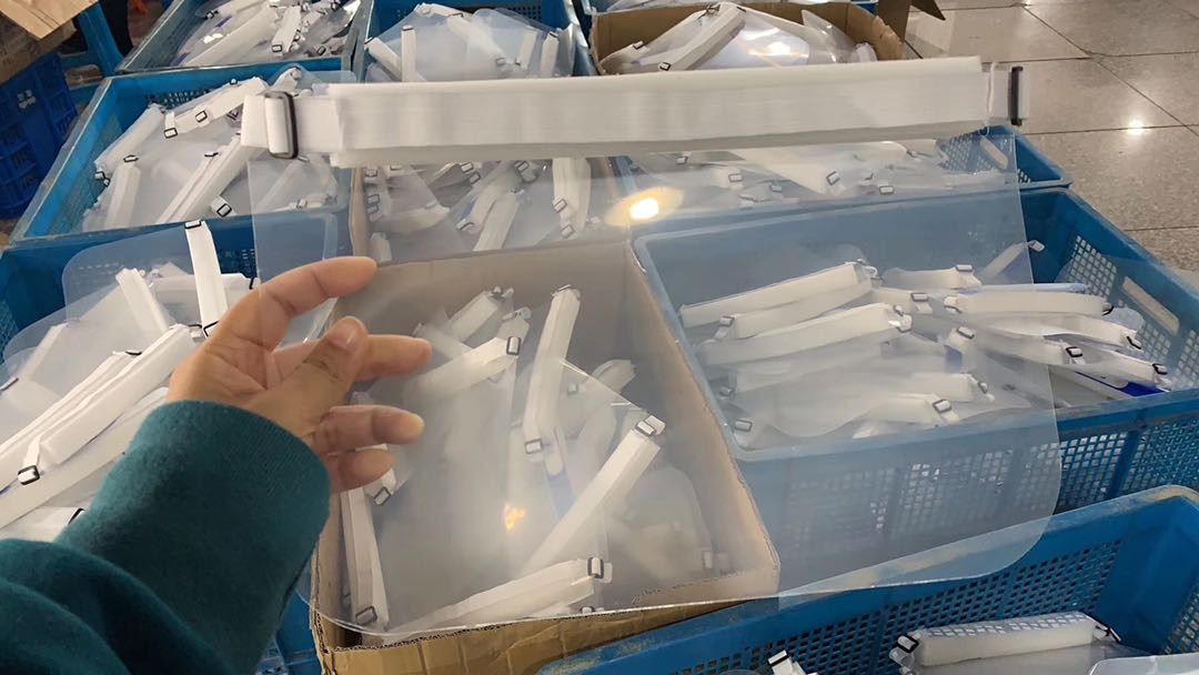 Lightweight Disposable Face Shield , Clear Plastic Face Shield Splash Proof