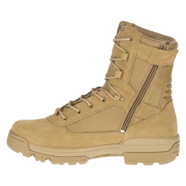 YKK Zipper Military Combat Boots Tan Tactical Boots Slip Resistant