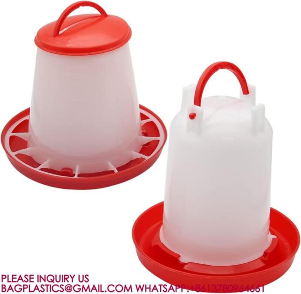 Plastic Poultry Feeder Pan Bucket Water Drinker Farm Equipment Auto 10kg Chicken