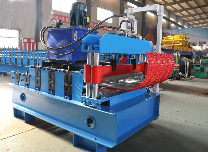 Hydraulic Crimping Color Gl Steel Roof Sheet Making Machine Curving Vertical