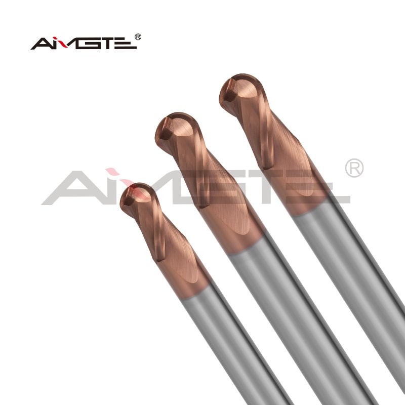 6mm 8mm 10mm Carbide Ball End Mills 2 Flute High Speed End Mill For Hardened Steel Stainless Steel
