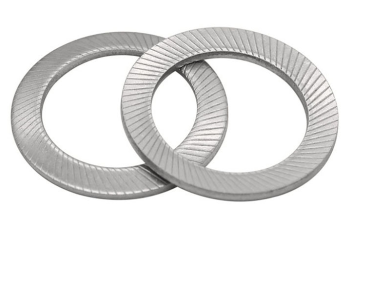 Stainless Steel Serrated Knurled Safety Self Locking Washer With Double Faced Printing M1.6 - M36