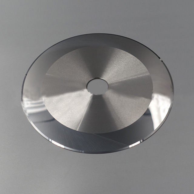 Solid tungsten carbide circular blade for cutting copper and aluminum foil