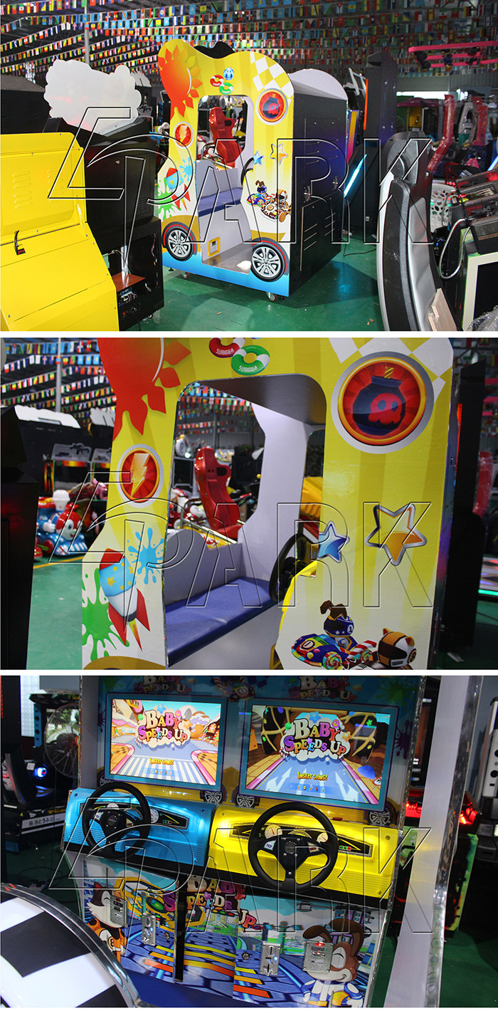 Baby Speed Up Children theatre style Amusement kart Car Racing Game Machine