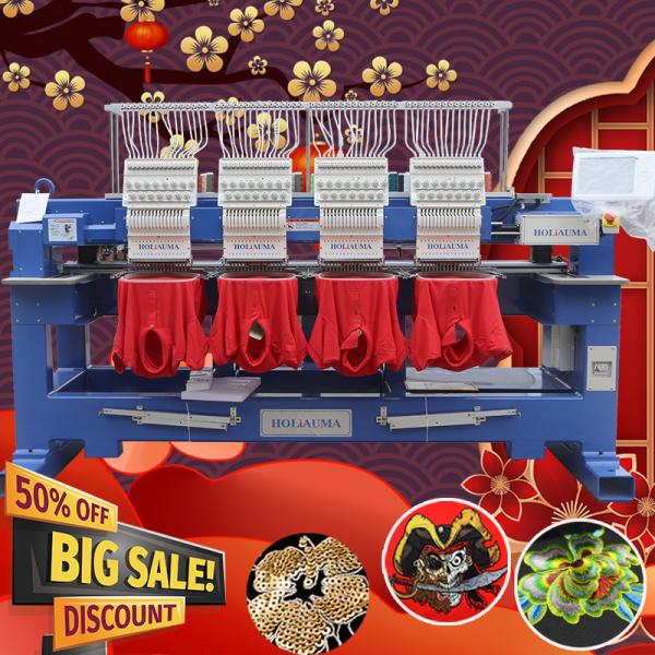 HOLiAUMA 4 heads embroidery machine china best selling 15 needle 1200 spm cap t
