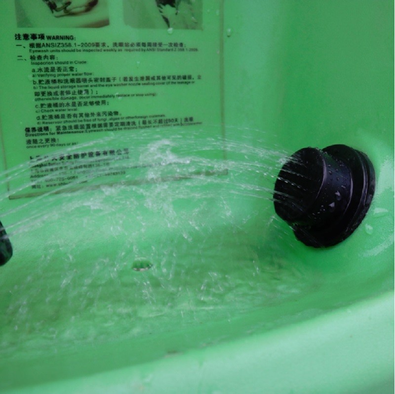 14gallon Green Trolley portable eyewash emergency eyewash 53L ABS portable eye wash station, plastic emergency eye wash