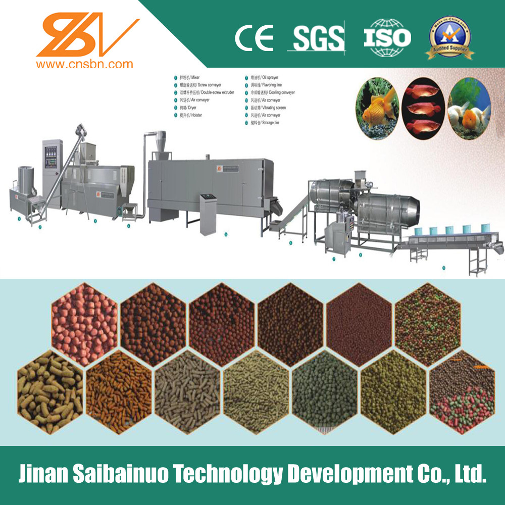 50*4*5m SUS201 320kw 3t/H Fish Feed Pellet Machine