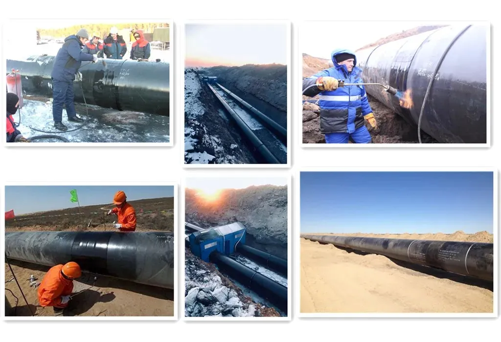 HDPE Insulated Pipe Jackt Welding Heat Shrinkable Sleeve Tape Joint Fitting