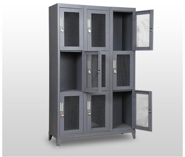 Military Wire Mesh Storage Locker Weapon Storage Cabinets , Large Locking Metal